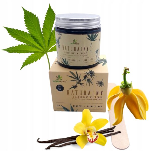 Naturalny Dezodorant w kremie wanilia i kwiaty Ylang Ylang Hempking
