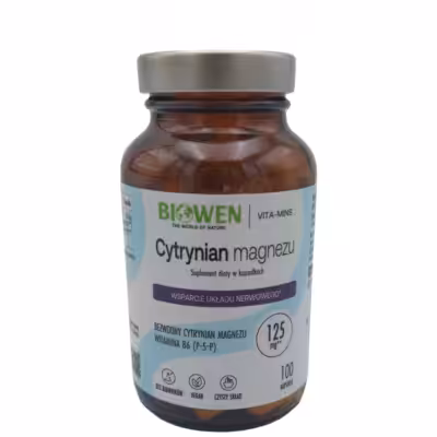 Biowen Cytrynian Magnezu z witaminą B6 - 100 kapsułek