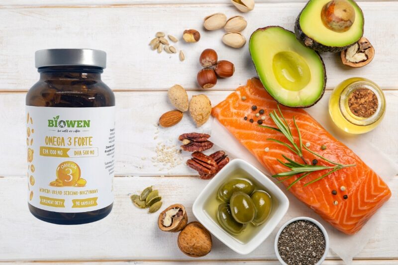 BIOWEN Omega 3 Forte DHA i EPA 90 kapsułek z witamina E - obrazek 6