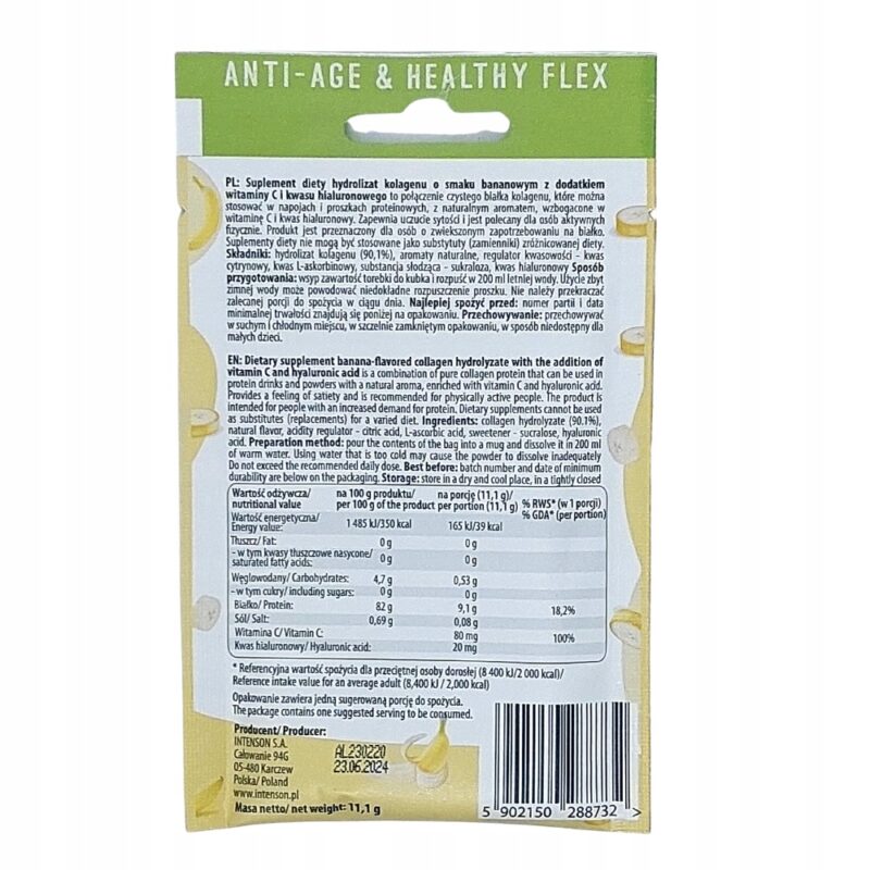 Intenson Kolagen o smaku bananowym 11g - obrazek 2