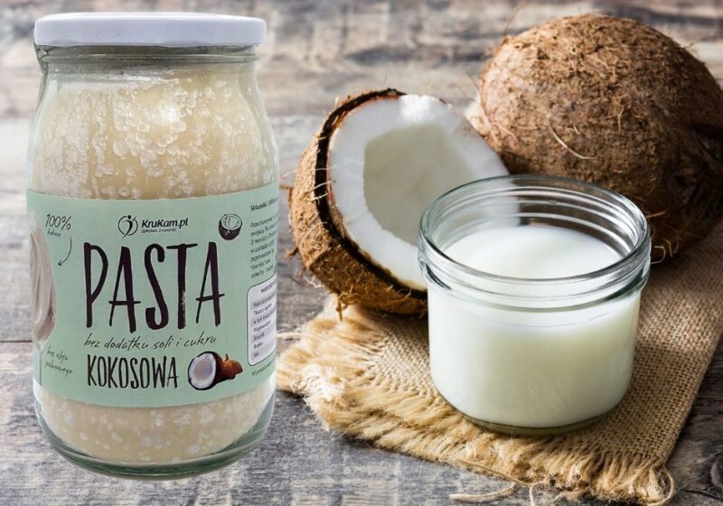 Pasta Kokosowa Krukam 900g Bez soli i cukru Naturalna - obrazek 2