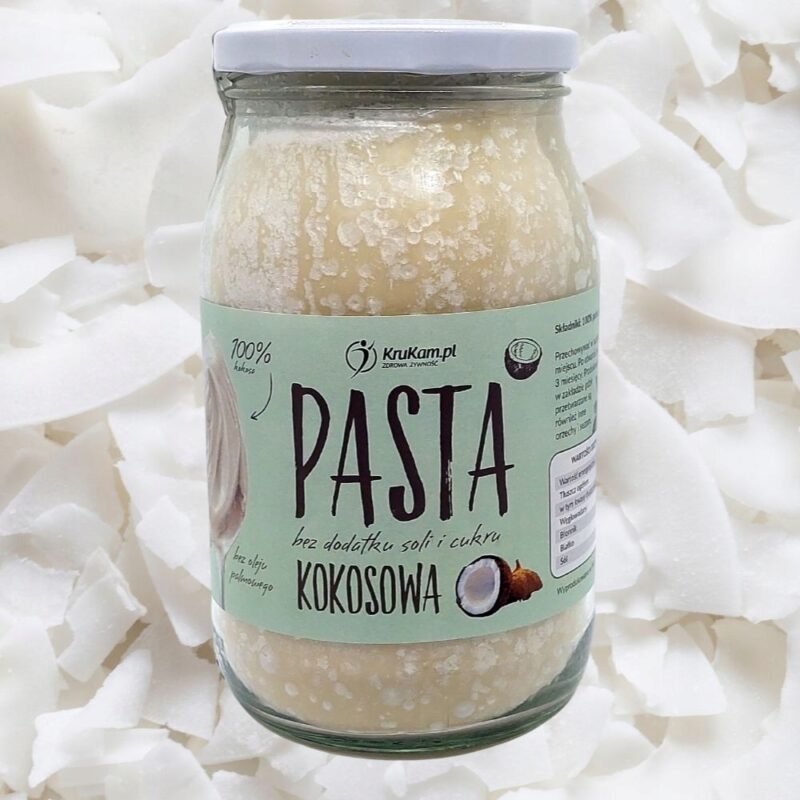 Pasta Kokosowa Krukam 900g Bez soli i cukru Naturalna - obrazek 4