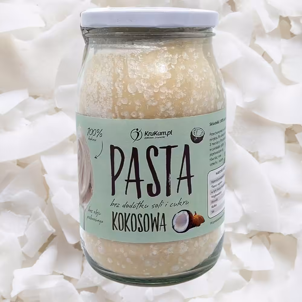 Pasta Kokosowa Krukam 900g Bez soli i cukru Naturalna - obrazek 4