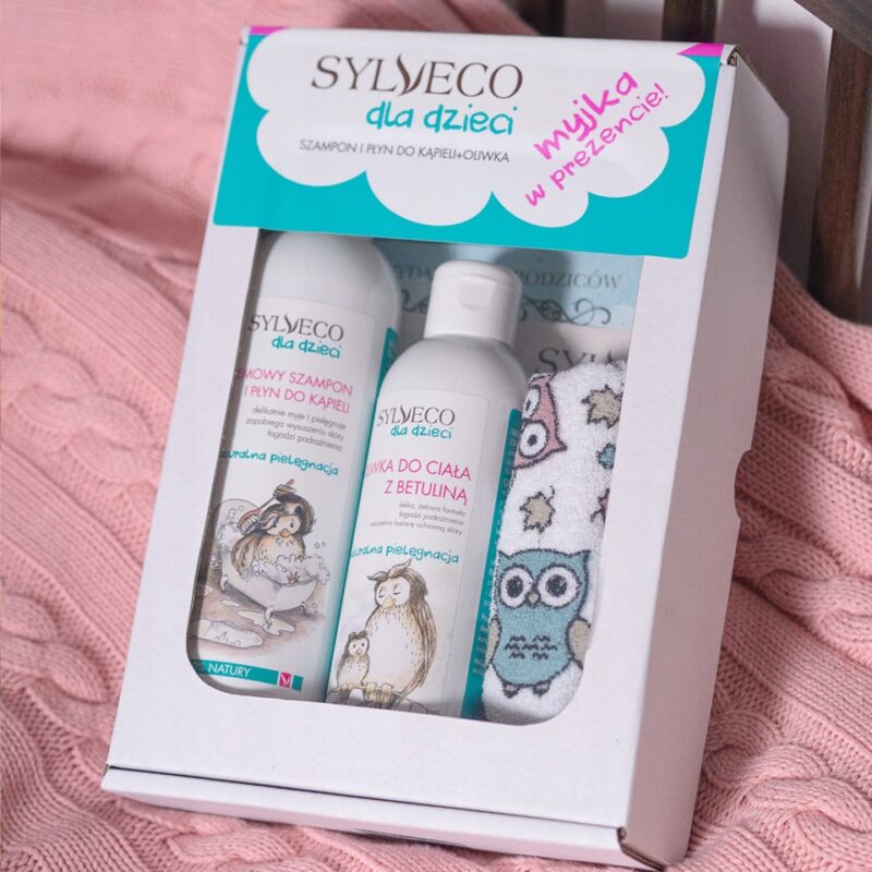 Sylveco zestaw kosmetyków dla dzieci szampon i płyn do kąpieli Myjka gratis - obrazek 2