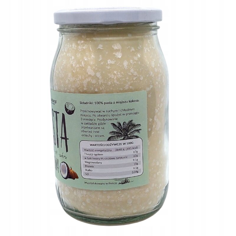 Pasta Kokosowa Krukam 900g Bez soli i cukru Naturalna - obrazek 7
