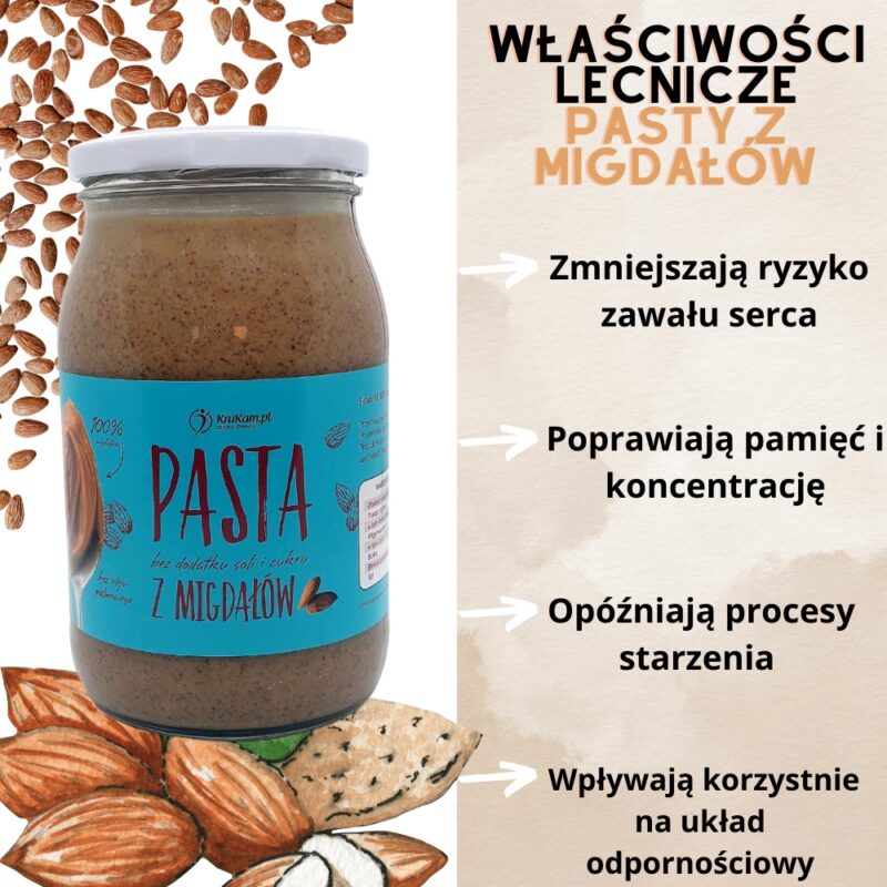 Pasta migdałowy KruKam 900 g - obrazek 5