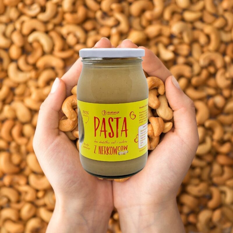 KruKam Pasta z Orzechów Nerkowca 100% - 900 g - obrazek 7