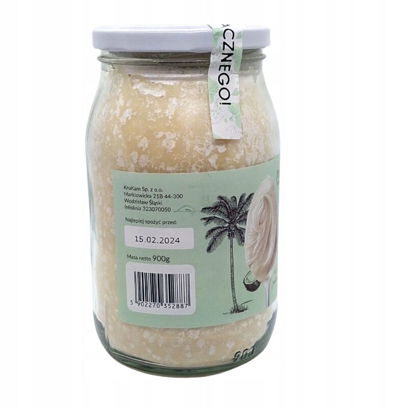 Pasta Kokosowa Krukam 900g Bez soli i cukru Naturalna - obrazek 6
