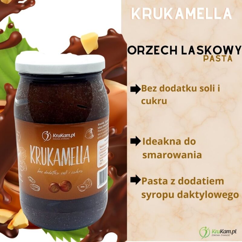 KruKam Pasta orzechowa Krukamella 900 g - obrazek 3