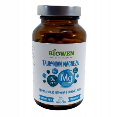 Biowen Taurynian magnezu + wit. B6 (P-5-P)100 kapsułek dla wsparcia zdrowia