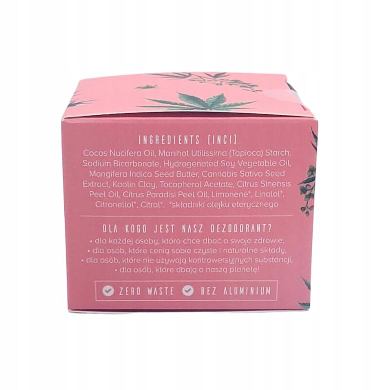Naturalny Dezodorant w kremie grejpfrutowo pomarańczowy HempKing 65g - obrazek 8