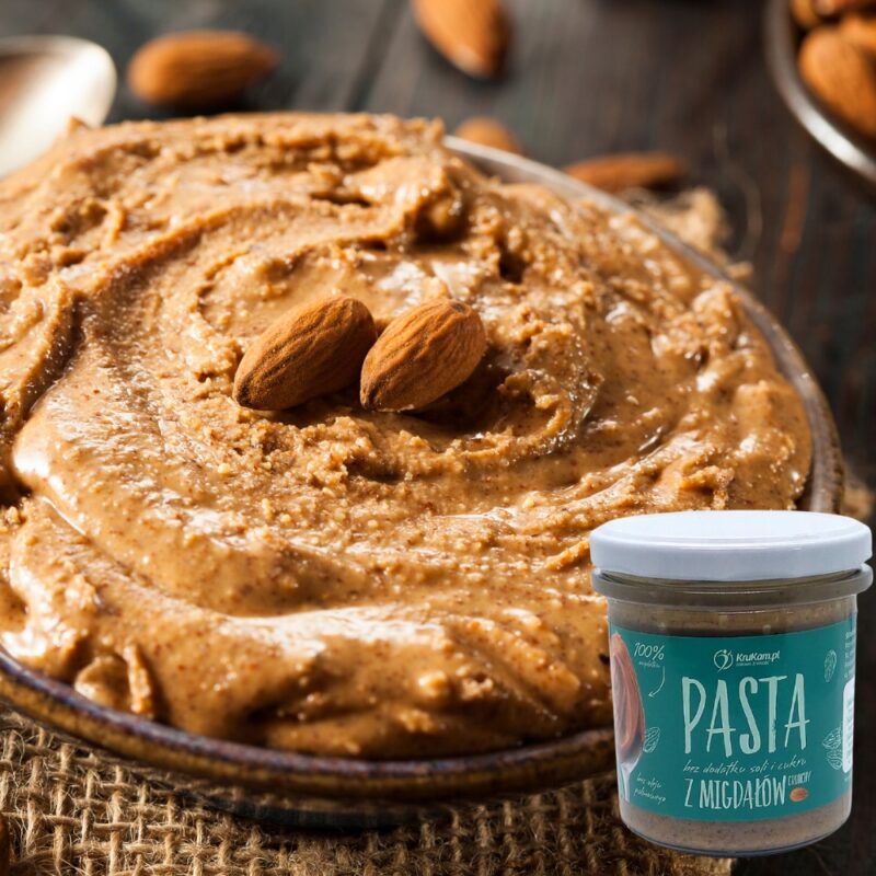 KruKam Pasta Krem Masło z Migdałów Crunchy 300g - obrazek 3