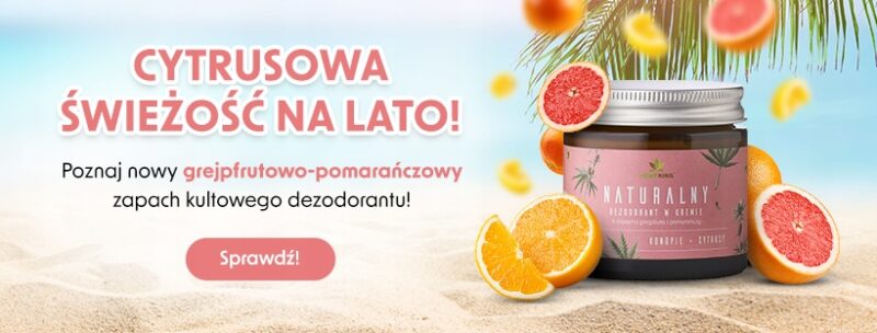 Naturalny Dezodorant w kremie grejpfrutowo pomarańczowy HempKing 65g - obrazek 3
