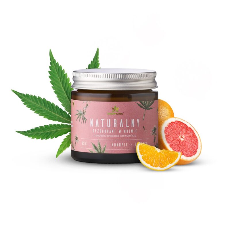 Naturalny Dezodorant w kremie grejpfrutowo pomarańczowy HempKing 65g - obrazek 2