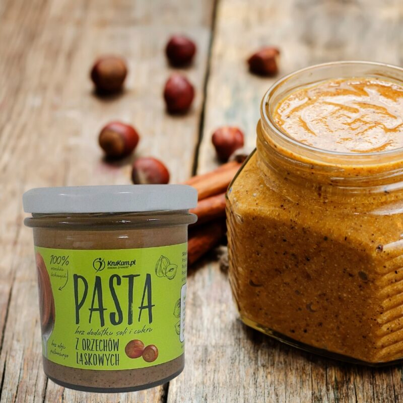 KruKam Pasta z orzechów laskowych 300 g Naturalna - obrazek 9