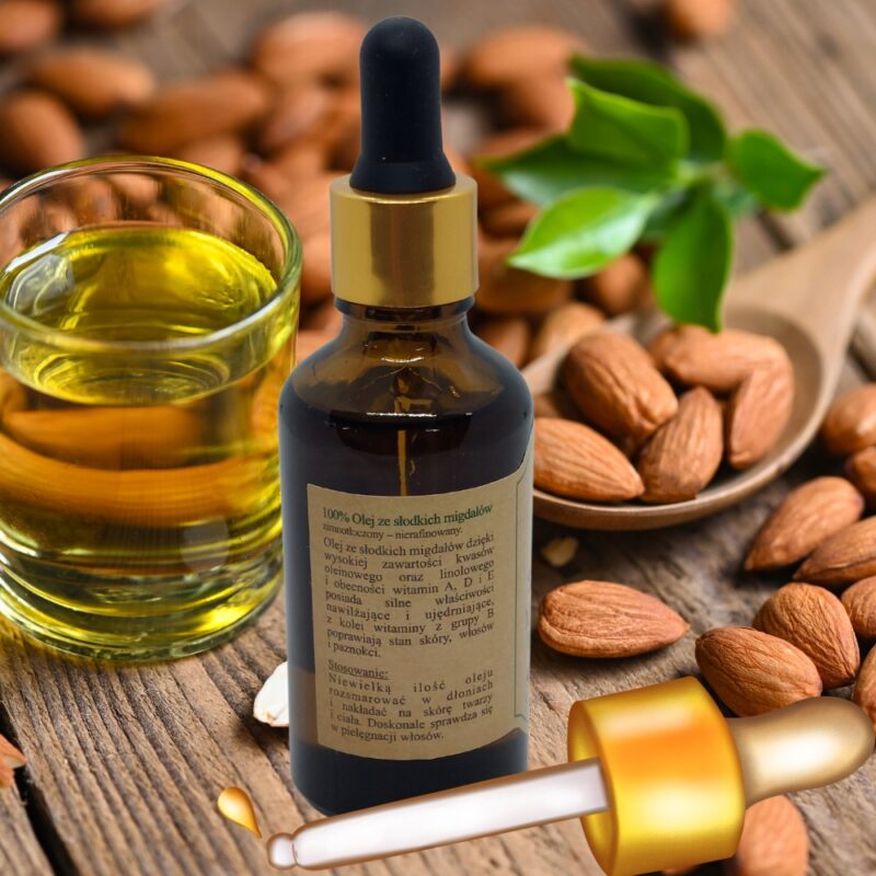 BioOlja BIO Olejek ze słodkich migdałów 50ml do twarzy i włosów - obrazek 3