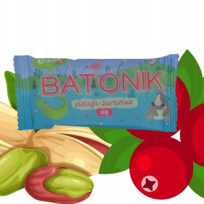 KRUKAM Batonik daktylowy pistacja - żurawina 20 g