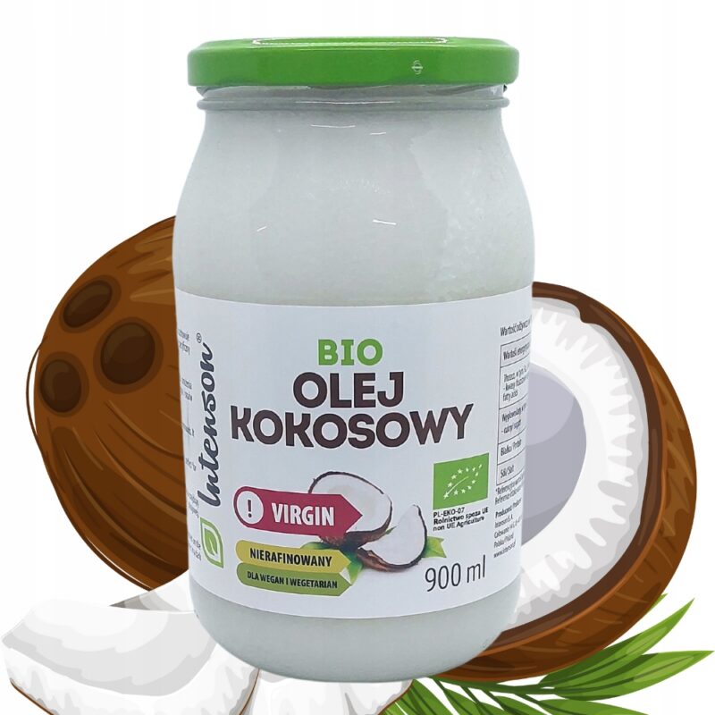 Olej kokosowy Bio Virgin nierafinowany Intenson 900 ml