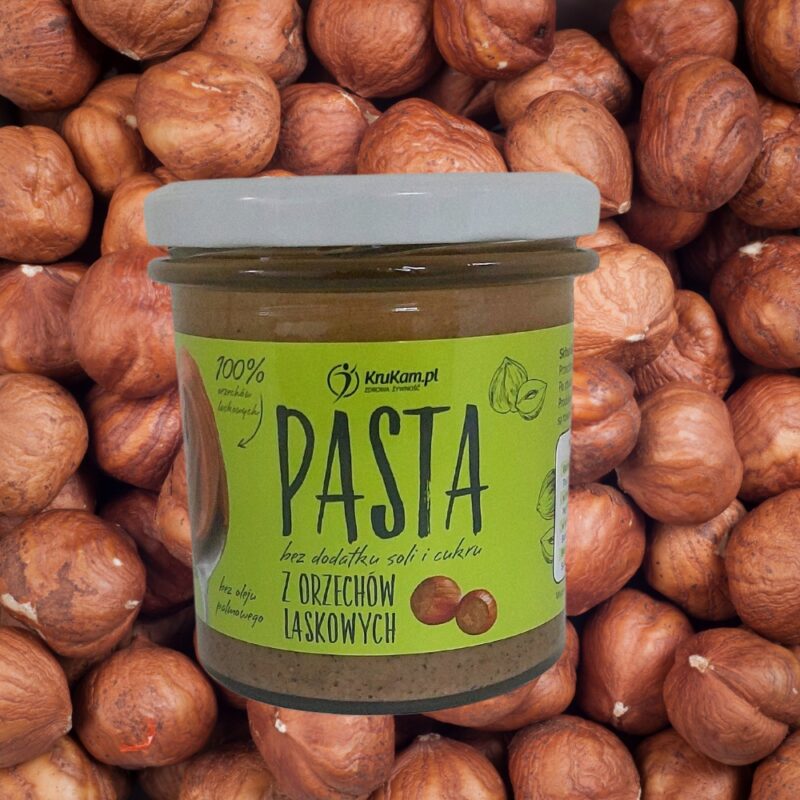 KruKam Pasta z orzechów laskowych 300 g Naturalna - obrazek 2
