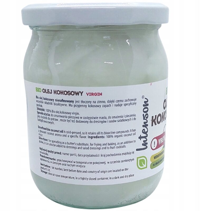 Olej kokosowy nierafinowany Intenson 500 ml - obrazek 4