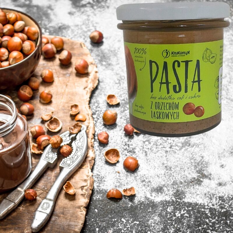 KruKam Pasta z orzechów laskowych 300 g Naturalna - obrazek 7