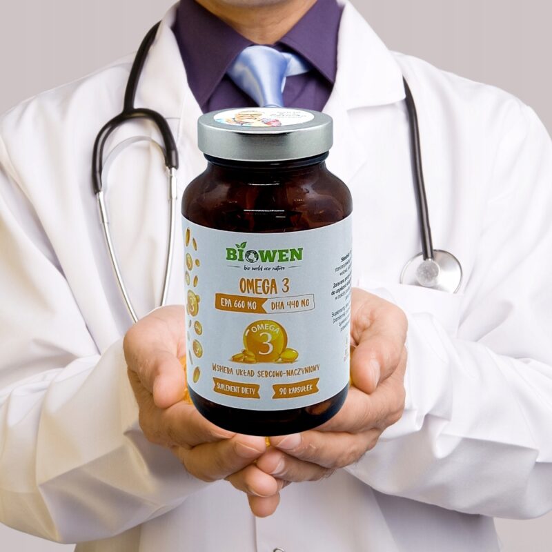 Biowen Omega 3 660mg EPA 440mg DHA 90 kapsułek olej z Sardeli Peruwiańskiej - obrazek 2