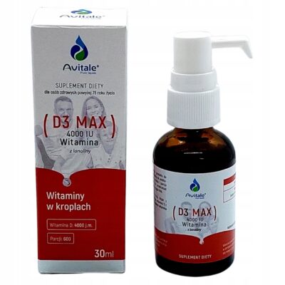 AVITALE Witamina D3 Forte 4000IU 30ml Na Odporno - Duża dawka