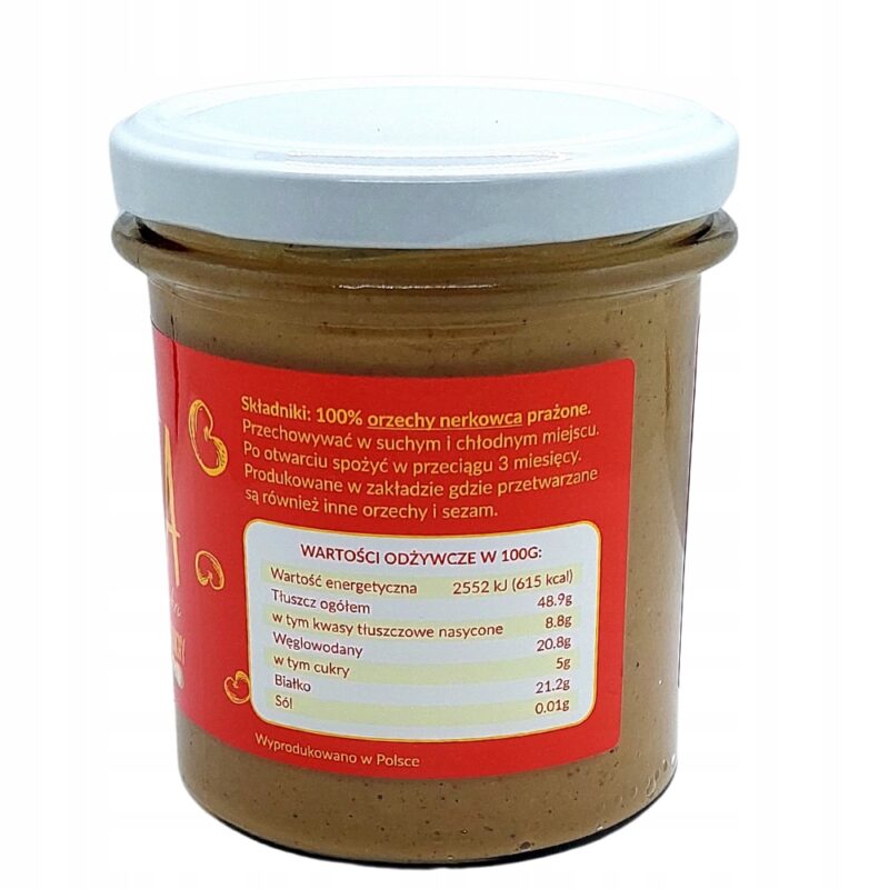 Masło orzechowe KruKam Z nerkowców CRUNCHY 300 g - obrazek 7