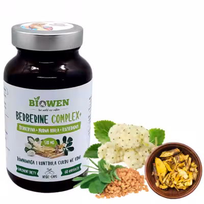 Biowen Berberine Complex+ 510 mg z kozieradką i morwą białą - 60 kapsułek