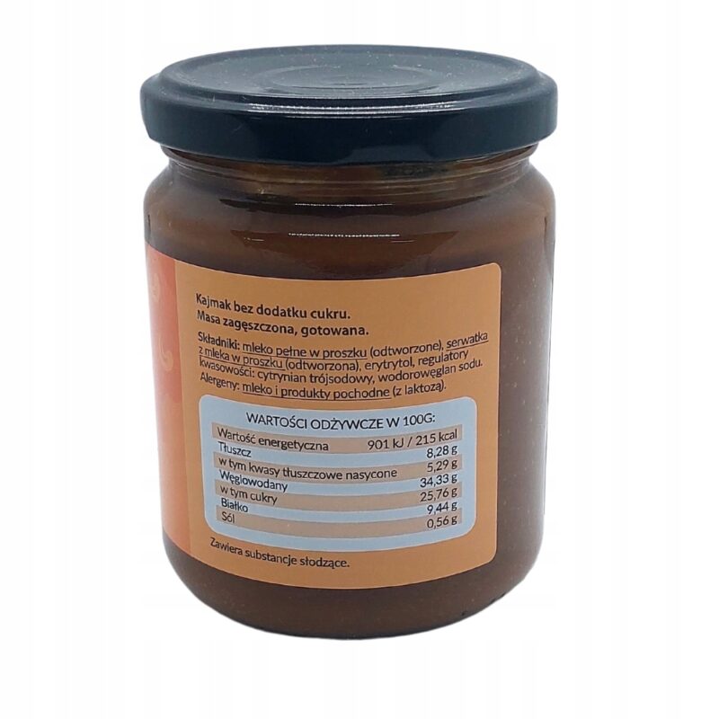Krukam masa krówkowa kajmak BEZ CUKRU masa kajmak bez cukru 260g - obrazek 3