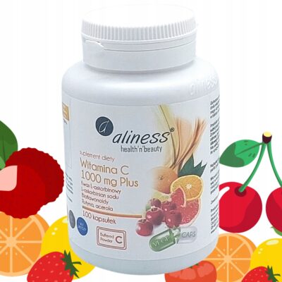 Aliness Witamina C Rutyna Acerola 1000mg Vege 100 Caps