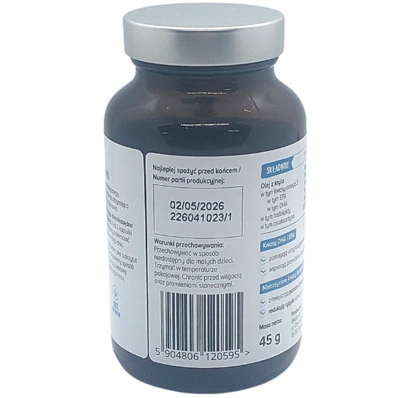Biowen KRILL OIL PRO Olej Z Kryla 90kap omega 3 - obrazek 2