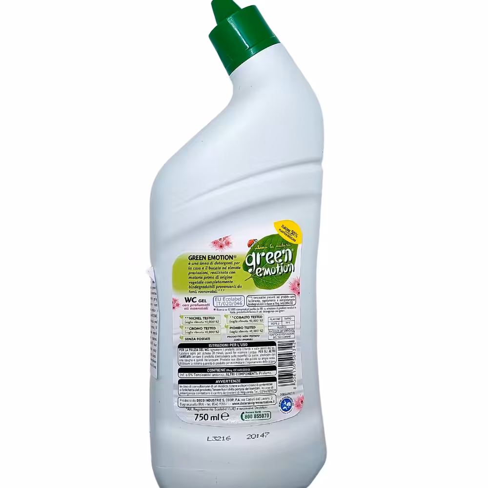 Żel do WC Green Emotion 0,75l czyszczenie i od kamienienie toalet EKO - obrazek 4