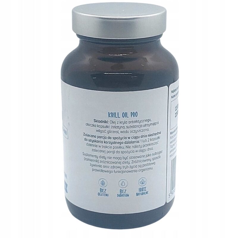 Biowen KRILL OIL PRO Olej Z Kryla 90kap omega 3 - obrazek 5