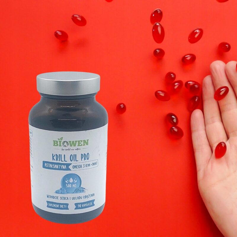 Biowen KRILL OIL PRO Olej Z Kryla 90kap omega 3 - obrazek 3