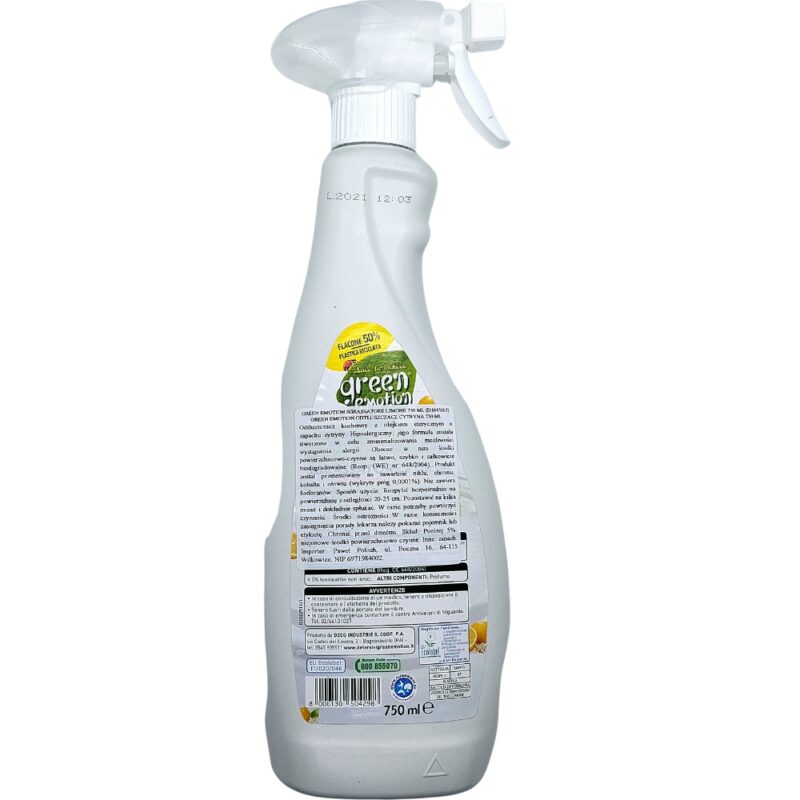 GREEN EMOTION Odkamieniacz do kabin, płytek baterii i WC, Eukaliptus 750ml - obrazek 4