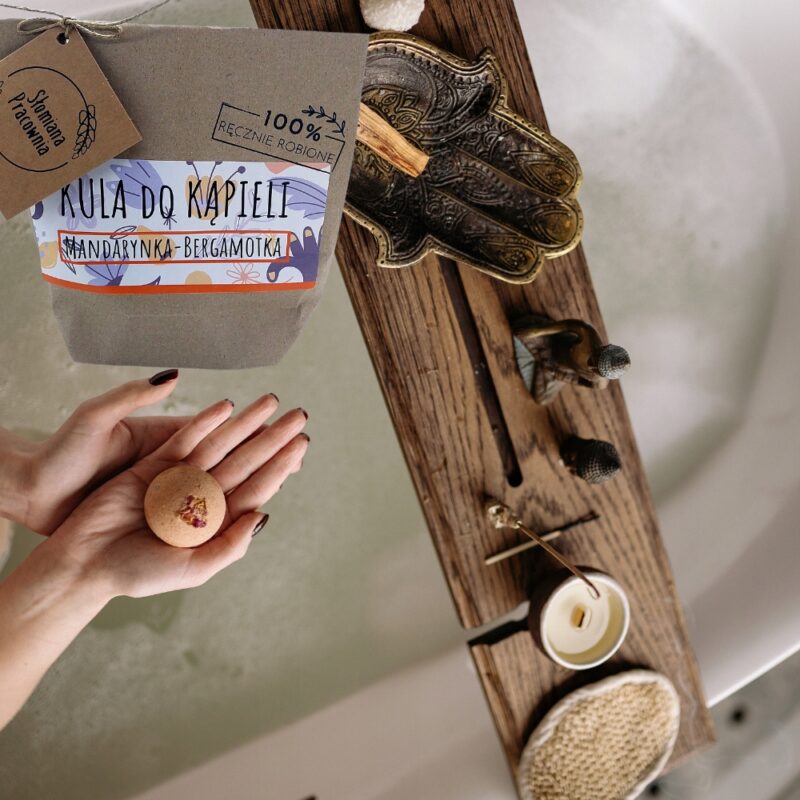 Kula do kąpieli Pomarańcz - Bergamotka 100% Naturalne Słomiana Pracownia - obrazek 3
