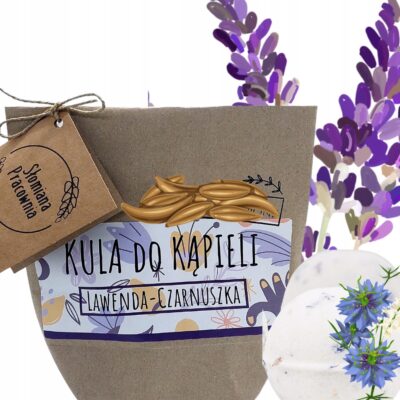 Kula do kąpieli Lawenda - Czarnuszka 100% Naturalne Słomiana Pracownia