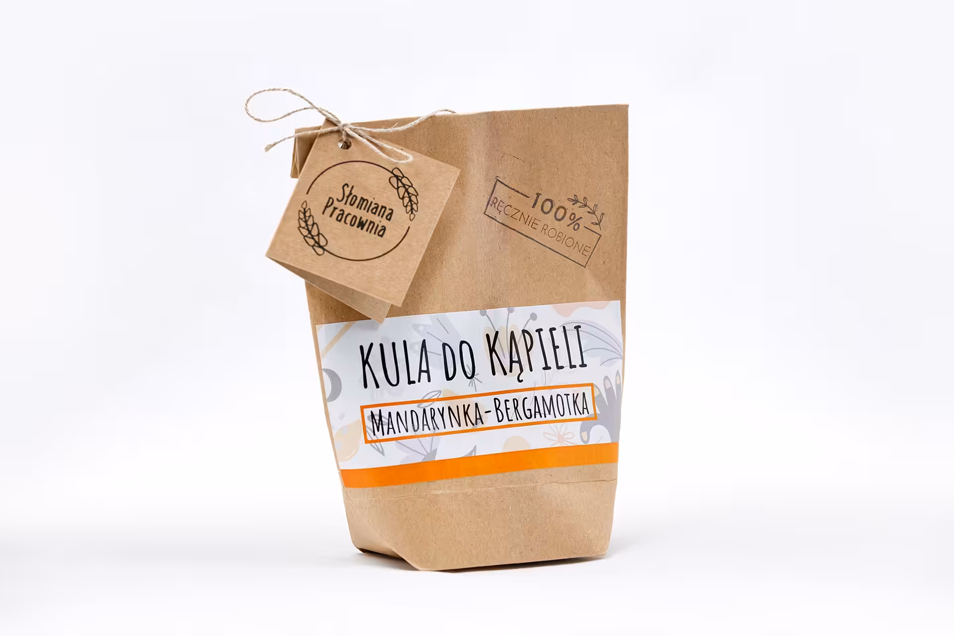 Kula do kąpieli Pomarańcz - Bergamotka 100% Naturalne Słomiana Pracownia - obrazek 5