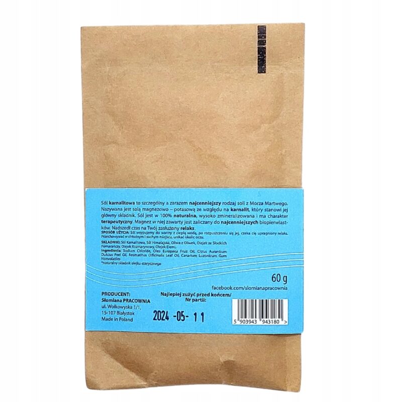 Sól karnalitowa z Morza Martwego Naturalna 60g Sól magnezowo potasowa SPA - obrazek 8