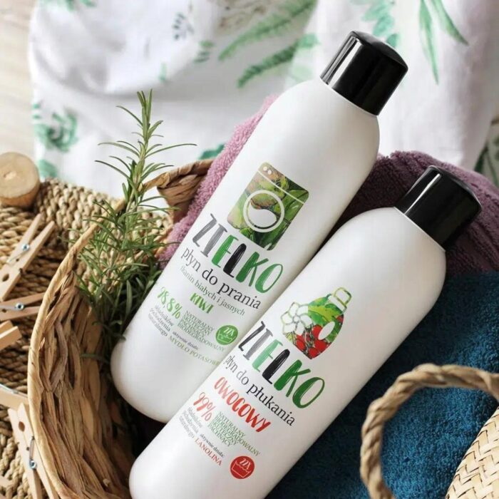 Delikatny płyn do prania Jasnych Tkanin Zielko 1 l Kiwi - Ekologiczny - obrazek 3