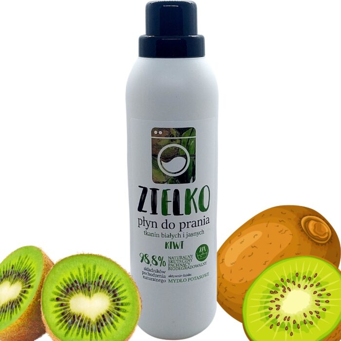 Delikatny płyn do prania Jasnych Tkanin Zielko 1 l Kiwi - Ekologiczny