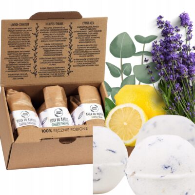 Zestaw Naturalnych kul do kąpieli - Box prezentowy dla każdego - domowe SPA