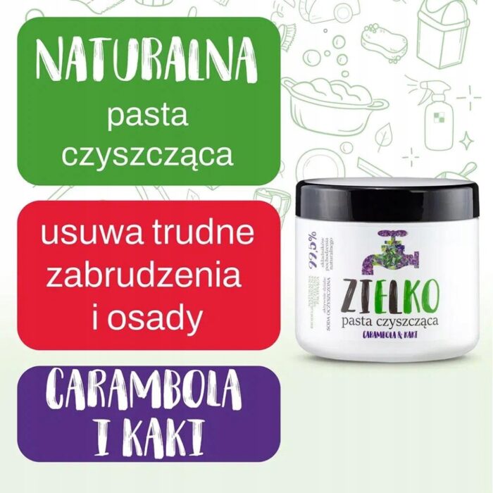 Pasta Czyszcząca Zielko 0,5l czyszczenie kuchenek i płyt - carambola i kaki - obrazek 2