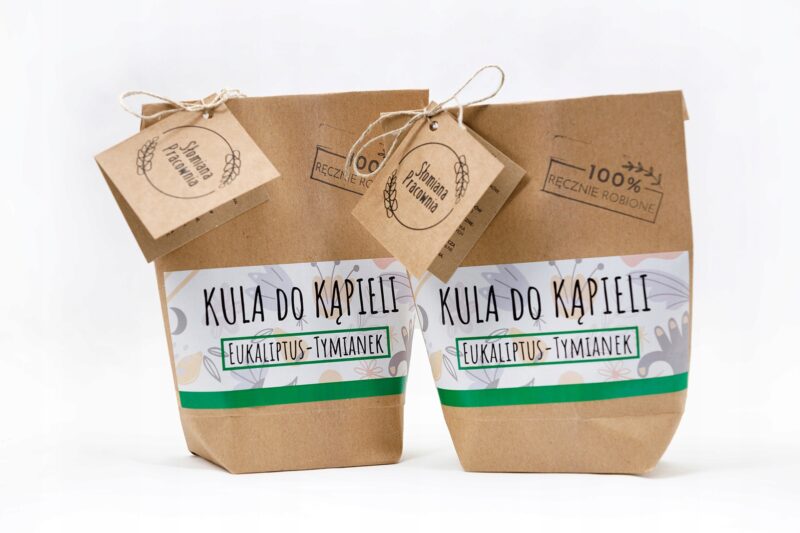 Kula do kąpieli Eukaliptus Tymianek 100% Naturalne Słomiana Pracownia - obrazek 7