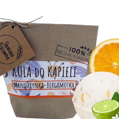 Kula do kąpieli Pomarańcz - Bergamotka 100% Naturalne Słomiana Pracownia
