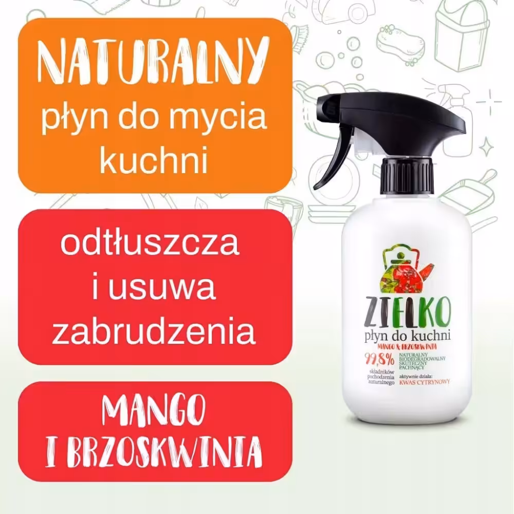 ZIELKO Płyn do kuchni Naturalny Uniwersalny MANGO & BRZOSKWINIA - obrazek 6
