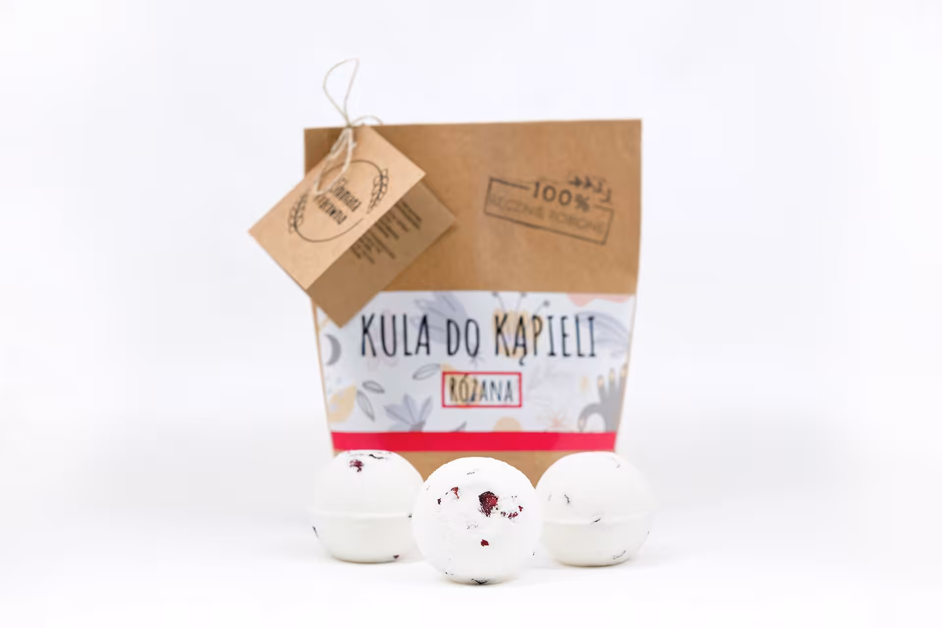 Kula do kąpieli Różana Płatki róży 100% Naturalne Słomiana Pracownia - obrazek 4