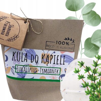 Kula do kąpieli Eukaliptus Tymianek 100% Naturalne Słomiana Pracownia