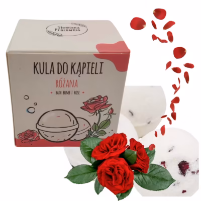 Kula do kąpieli Różana Płatki róży 100% Naturalne Słomiana Pracownia